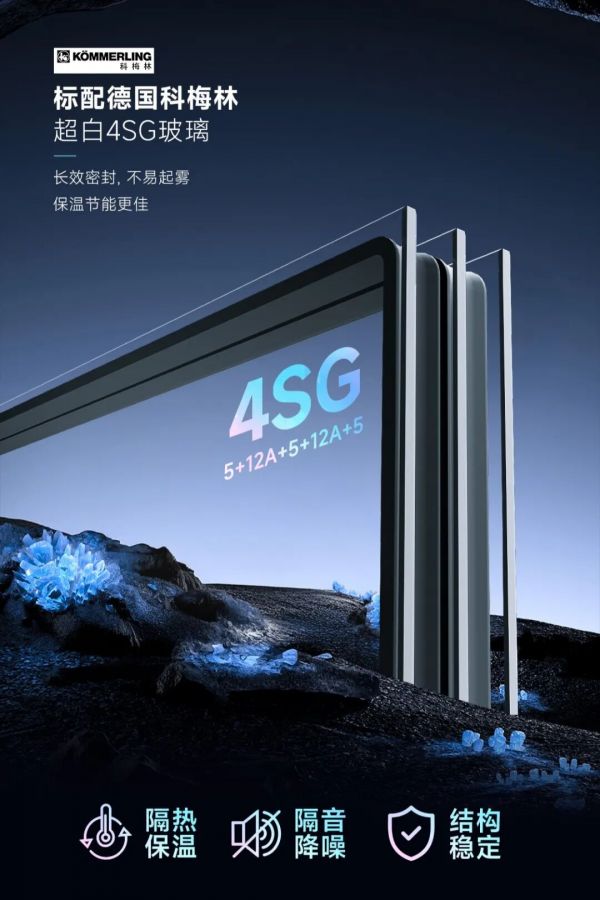 4SG glass for thermal insulation