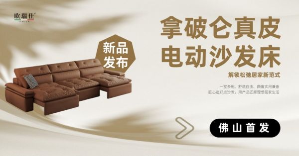 拿破仑真皮电动沙发床