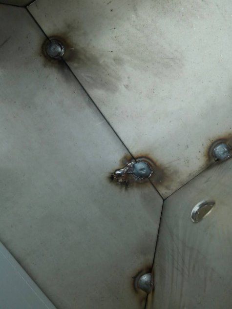 Carbon steel welding turning black