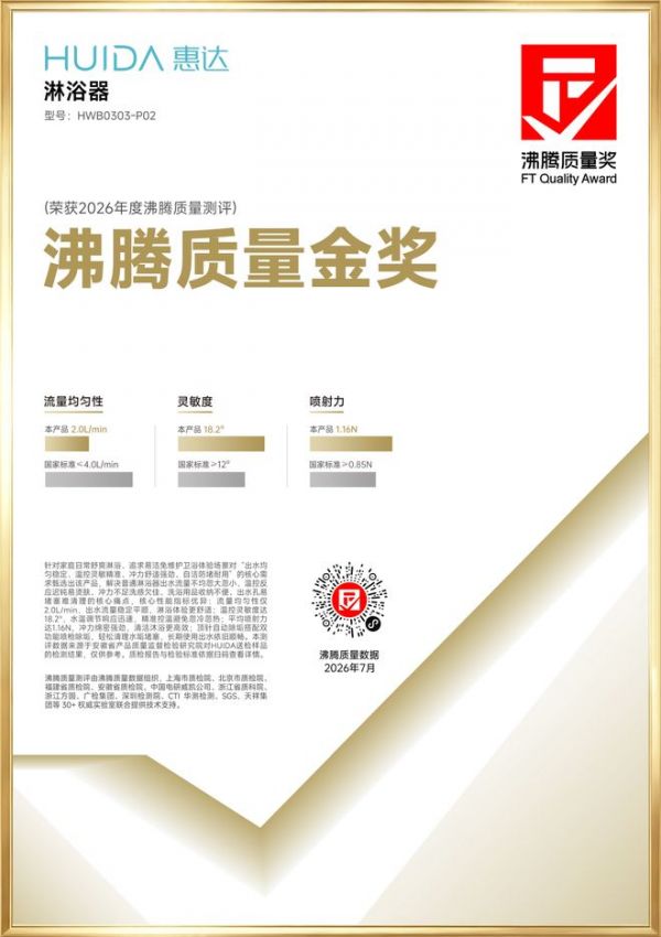 惠达卫浴产品获奖照片