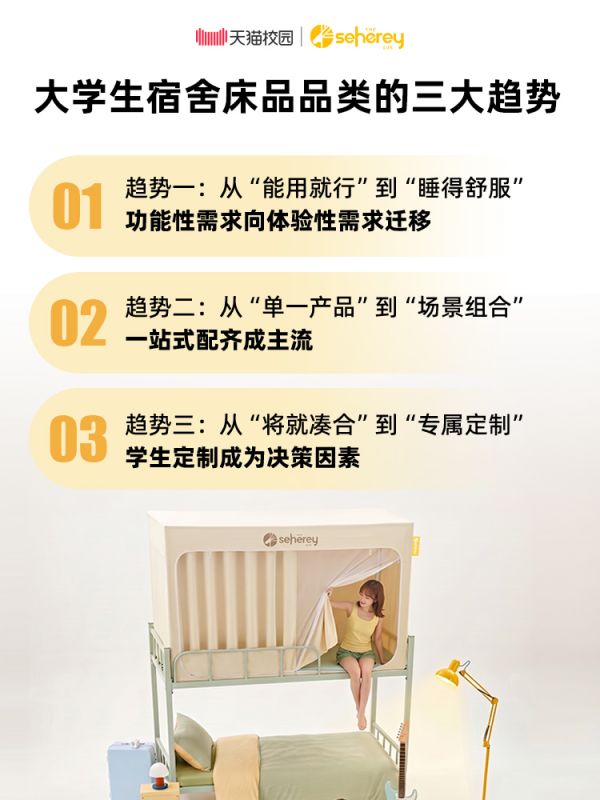 大学生重视床品变化