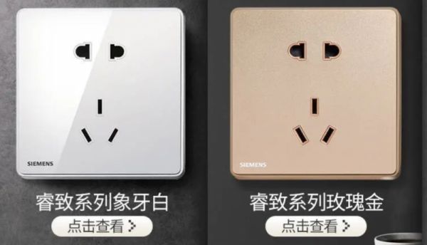 西门子睿致无边框系列开关