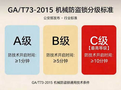 公安部发布的机械防盗锁分级标准