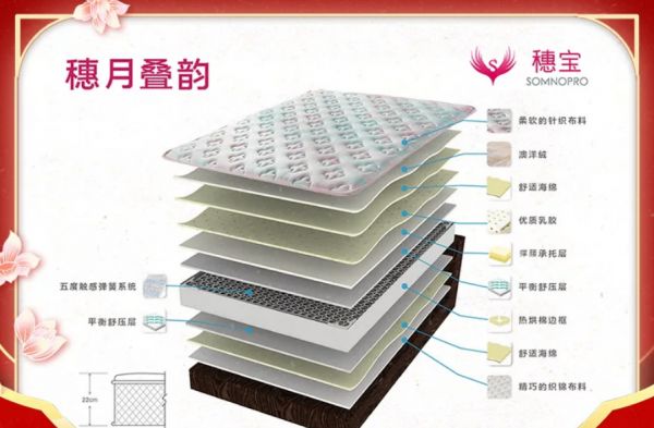 穗宝穗月叠韵床垫