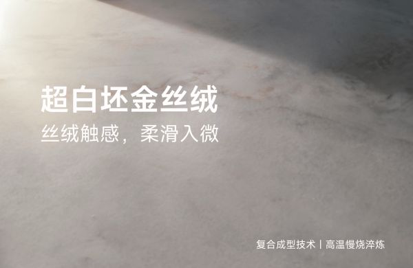 Image of ultra-white坯gold velvet surface technology