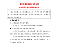 松霖科技2026前三季业绩预告：净利增22.91%-32.37%
